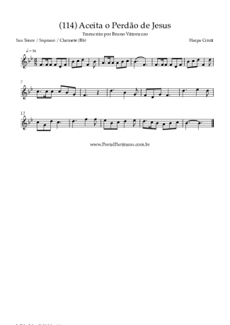 Harpa Cristã  score for Tenor Saxophone Soprano (Bb)