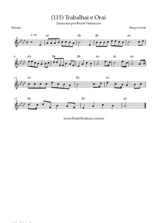 Harpa Cristã (115) Trabalhai E Orai score for Keyboard