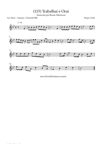 Harpa Cristã  score for Tenor Saxophone Soprano (Bb)