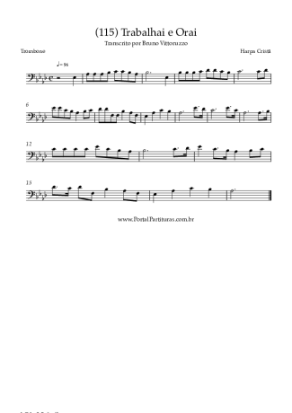 Harpa Cristã (115) Trabalhai E Orai score for Trombone