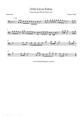 Harpa Cristã (116) Livre Estou score for Cello