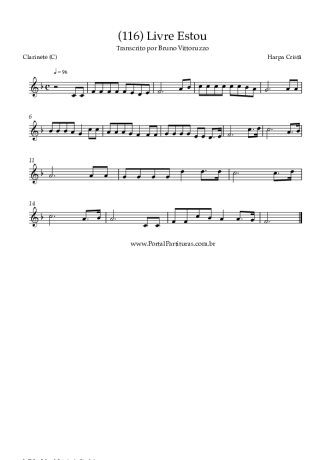 Harpa Cristã (116) Livre Estou score for Clarinet (C)