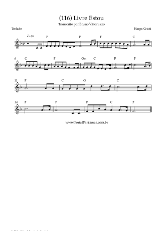 Harpa Cristã (116) Livre Estou score for Keyboard