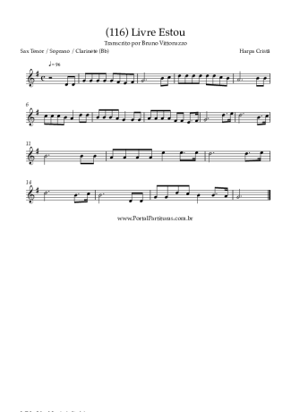 Harpa Cristã  score for Tenor Saxophone Soprano (Bb)