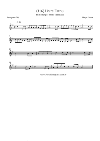 Harpa Cristã (116) Livre Estou score for Trumpet
