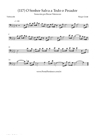 Harpa Cristã (117) O Senhor Salva A Todo O Pecador score for Cello