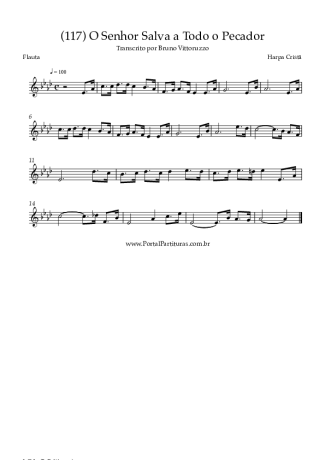 Harpa Cristã (117) O Senhor Salva A Todo O Pecador score for Flute