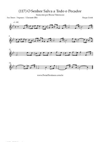 Harpa Cristã  score for Tenor Saxophone Soprano (Bb)