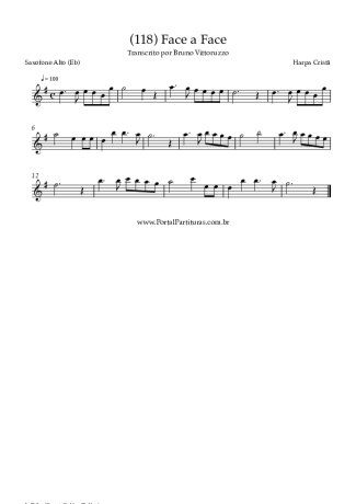 Harpa Cristã (118) Face A Face score for Alto Saxophone