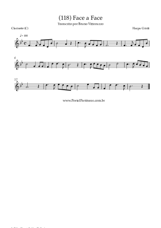 Harpa Cristã (118) Face A Face score for Clarinet (C)