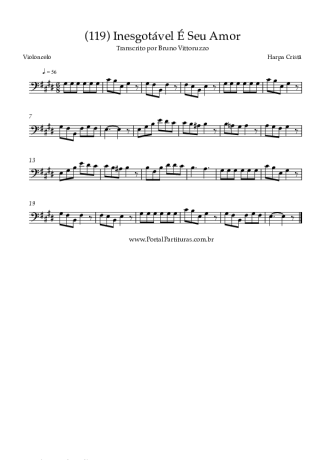 Harpa Cristã (119) Inesgotável É Seu Amor score for Cello