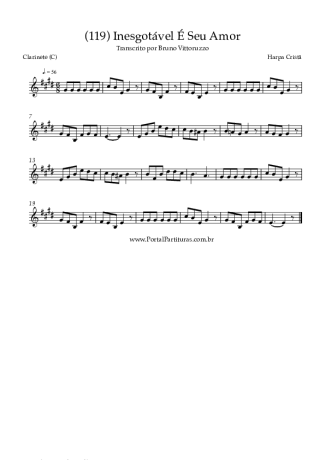 Harpa Cristã (119) Inesgotável É Seu Amor score for Clarinet (C)
