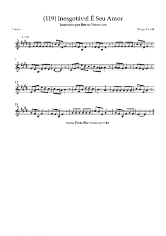 Harpa Cristã (119) Inesgotável É Seu Amor score for Flute