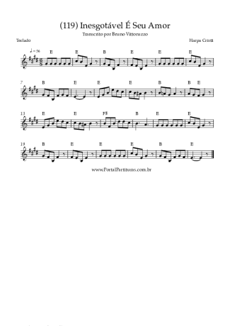Harpa Cristã (119) Inesgotável É Seu Amor score for Keyboard