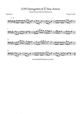 Harpa Cristã (119) Inesgotável É Seu Amor score for Trombone