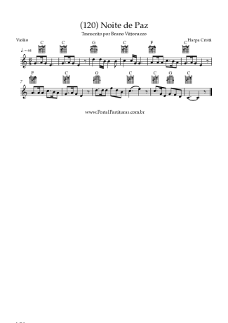 Harpa Cristã (120) Noite De Paz score for Acoustic Guitar