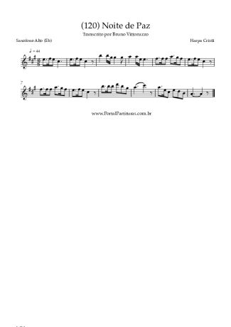 Harpa Cristã (120) Noite De Paz score for Alto Saxophone