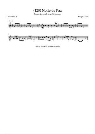 Harpa Cristã (120) Noite De Paz score for Clarinet (C)