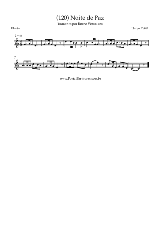 Harpa Cristã (120) Noite De Paz score for Flute