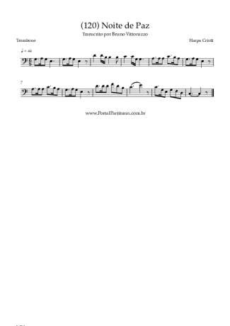 Harpa Cristã (120) Noite De Paz score for Trombone