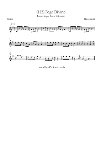 Harpa Cristã (122) Fogo Divino score for Violin