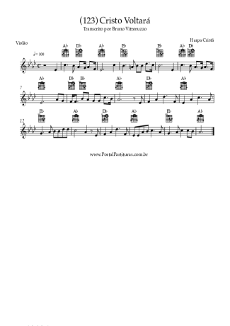 Harpa Cristã (123) Cristo Voltará score for Acoustic Guitar