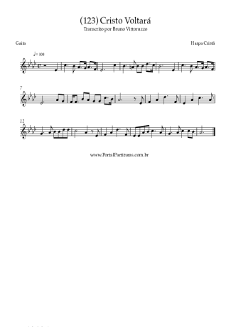 Harpa Cristã (123) Cristo Voltará score for Harmonica