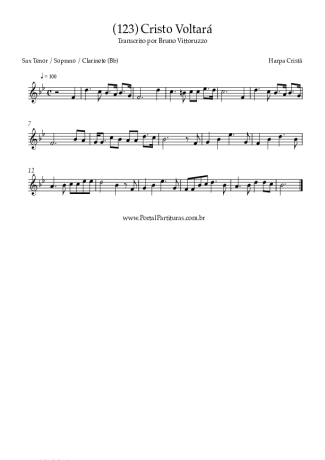 Harpa Cristã  score for Tenor Saxophone Soprano (Bb)