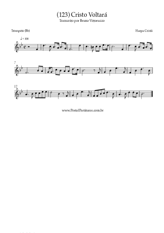 Harpa Cristã (123) Cristo Voltará score for Trumpet