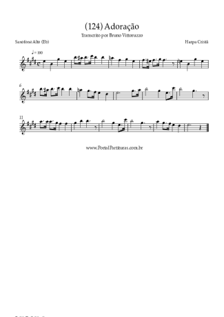 Harpa Cristã (124) Adoração score for Alto Saxophone