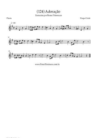 Harpa Cristã (124) Adoração score for Flute
