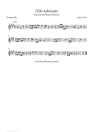 Harpa Cristã (124) Adoração score for Trumpet