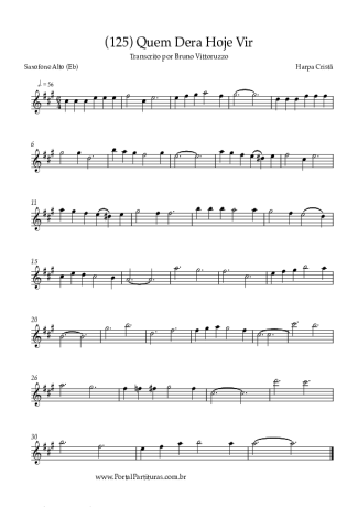 Harpa Cristã (125) Quem Dera Hoje Vir score for Alto Saxophone