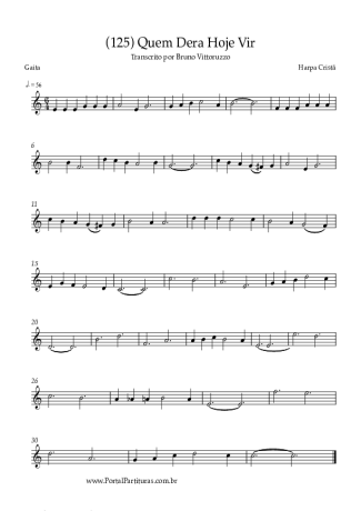 Harpa Cristã (125) Quem Dera Hoje Vir score for Harmonica