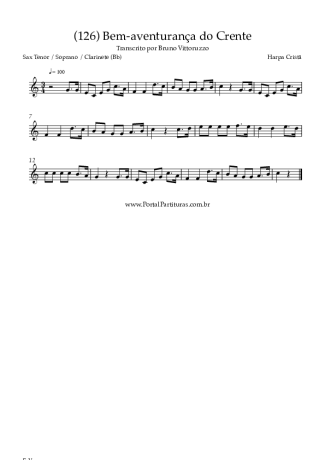 Harpa Cristã  score for Clarinet (Bb)