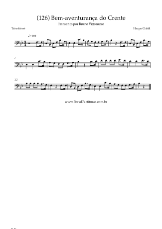 Harpa Cristã (126) Bem Aventurança Do Crente score for Trombone