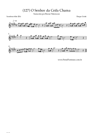 Harpa Cristã (127) O Senhor Da Ceifa Chama score for Alto Saxophone