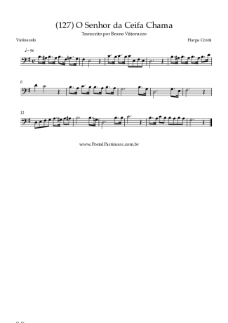Harpa Cristã (127) O Senhor Da Ceifa Chama score for Cello