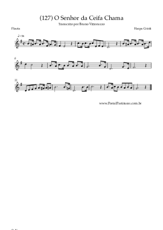 Harpa Cristã (127) O Senhor Da Ceifa Chama score for Flute