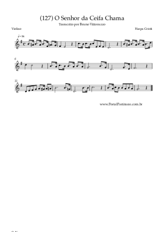 Harpa Cristã (127) O Senhor Da Ceifa Chama score for Violin