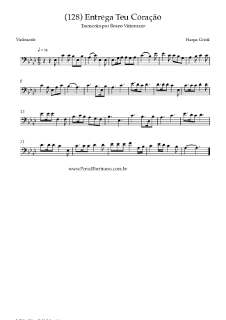 Harpa Cristã (128) Entrega Teu Coração score for Cello