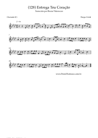 Harpa Cristã (128) Entrega Teu Coração score for Clarinet (C)