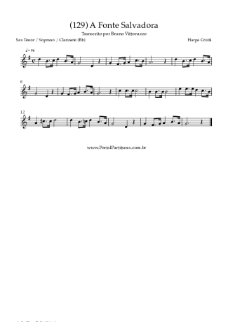 Harpa Cristã  score for Tenor Saxophone Soprano (Bb)