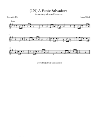 Harpa Cristã (129) A Fonte Salvadora score for Trumpet