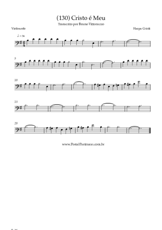 Harpa Cristã (130) Cristo é Meu score for Cello