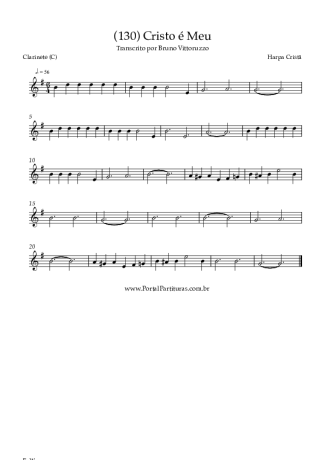 Harpa Cristã (130) Cristo é Meu score for Clarinet (C)