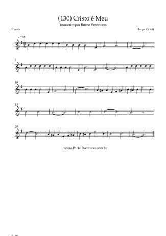 Harpa Cristã (130) Cristo é Meu score for Flute