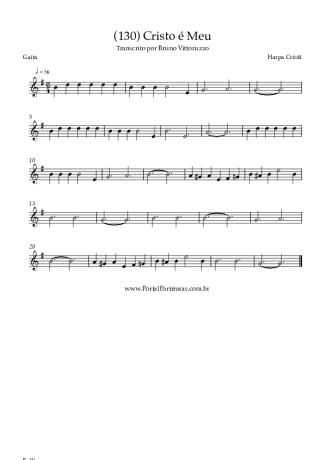 Harpa Cristã (130) Cristo é Meu score for Harmonica