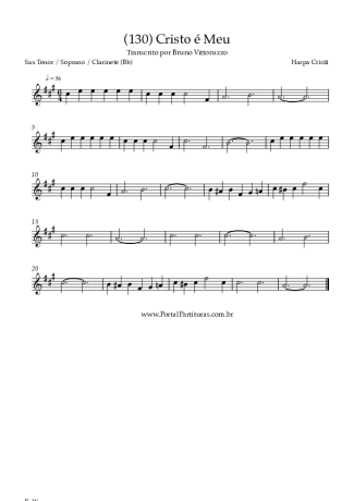 Harpa Cristã  score for Tenor Saxophone Soprano (Bb)