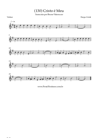 Harpa Cristã (130) Cristo é Meu score for Violin